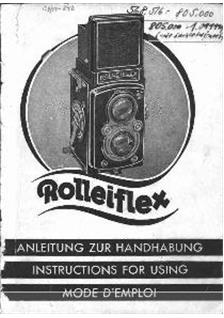 Rollei Rolleiflex Automat manual. Camera Instructions.